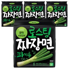 풀무원 로스팅 짜장 파기름 라면 105g, 16개
