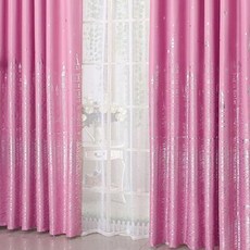 小銅板 遮光窗簾, 粉色