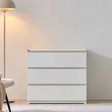 동서가구 팬타 속 깊은 광폭 3단 서랍장 방문설치, 화이트