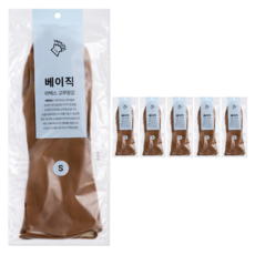 야무진 베이직 라텍스 고무장갑 양손세트, 베이지, 소(S), 6세트