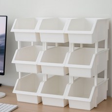 BONOHOUSE 理由層疊型多功能收納盒 15.5*23.5*11.2cm, 18個, 白色