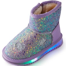 Bimbo Bimba 女童刷毛亮彩靴