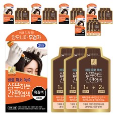 엘라스틴 샴푸하듯 간편 염색제, 흑갈색, 6개