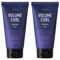 아브카 3 in 1 볼륨 앤 컬크림 왁스, 150ml, 2개