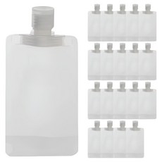 리빙홈디테일 깔끔정리 여행용 소분 용기 파우치 100ml, 20개