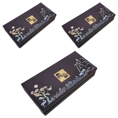 三層精裝拱辰丹10丸盒 栗色 長壽, 3個