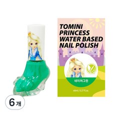 Princess Vegan 水性指甲油, 自然綠色, 6個