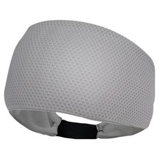 SNBRO 3-WAY 網眼鬆餅格紋頭帶, 淺灰色, 1個