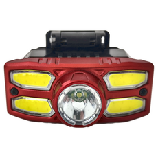 露營騎行強光頭燈 戶外便攜 90度可調節, 顏色隨機, 2個