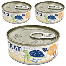 O'KAT 美喵人生 美妙肉泥 貓罐頭, 鮪魚 + 雞肉, 80g, 3罐