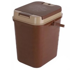 一鍵彈蓋茶水桶 10公升 PP材質, 棕色, 1個