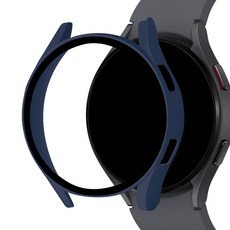 아이몰 스마트워치 9H 강화유리 풀커버 프레임 케이스, 네이비, 1개