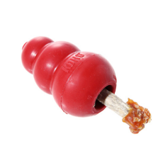 KONG 寵物犬橡膠藏食玩具 M號, 紅色, 1個