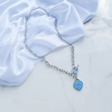 NOID-B 鋼製粗鏈愛心造型項鍊 3色