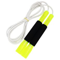 JFROPE Twinkle海綿競速跳繩, 螢光黃 + 白色繩, 1個