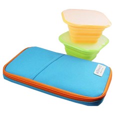 [HiBrite]Morak 口袋碗2入+專用便當袋1入, 橘色+綠色, 1套