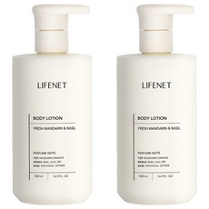 LIFENET 香氛身體乳液 Fresh Mandarin & Basil, 500ml, 2瓶
