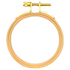 The style 木製圓形繡框 7.5公分十字繡適用, 原木色, 1個