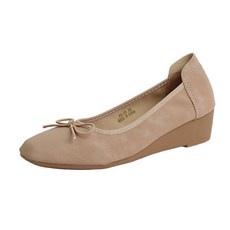 라블 더블쿠션 리본 키높이 플랫슈즈