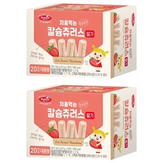 베베스트 처음먹는 칼슘츄러스, 딸기맛, 130g, 2개