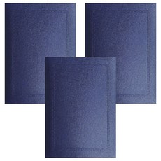 WOOJIN 3500 Pr48獎狀夾 22.5 x 30.3 cm, 3個, 海軍藍