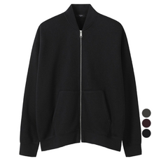 TOPTEN10 男女通用羊羔絨黏合棒球拉鍊外套 MSE4TC3902