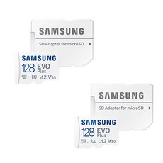 SAMSUNG 三星 EVO Plus MicroSD記憶卡 MB-MC128HA/KR 2入+USB讀卡機 2入, 128GB