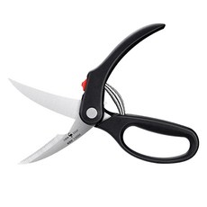 PUSH! 廚房用品 特種加厚3MM鍛壓鋼材不銹鋼廚房剪刀, 239g, D291, 1支