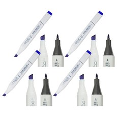 코픽 마카 낱색 100 Black, 4개, 1색