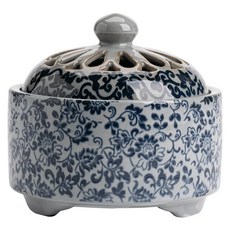 青花瓷香爐 纏枝蓮 高款, 1個