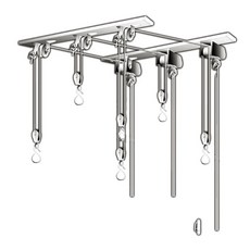 雙手萬能 三桿式昇降晾衣架, 68 x 5.3 x 5.7cm, 不鏽鋼