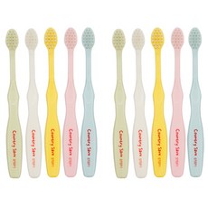 Country Save 兒童牙刷 12~36個月 5件組, 5入, 白色, 粉紅色, 黃色, 綠色, 藍色, 2套