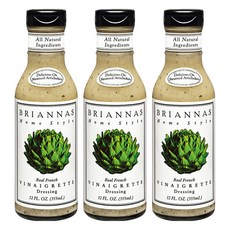 BRIANNAS 無糖油醋醬, 法式油醋醬, 355ml, 3瓶