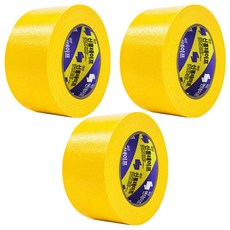 Shin Hung 韓國製 大容量 橡膠布面膠帶 48mm x 25M 黃色, 3個