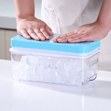 Housimple 第2季堆疊按壓製冰盒組, 藍色, 1套