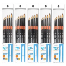 韓國 Rubens 720R水彩畫圓筆 6入, 5套, 混合尺寸