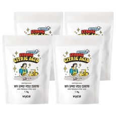 vuca 強力的優質檸檬酸, 1.1kg, 4個
