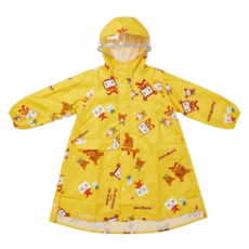 FAIRRAIN 飛銳 親子豆腐熊寶貝前開式雨衣 FR-T604A-YE-1-L 身高125~135cm適用