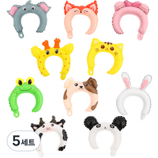 P&B Unity 動物氣球髮帶 10 件套, 混色, 5組