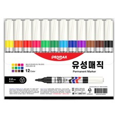펜맥스 유성매직 108 12색, 혼합색상, 1세트