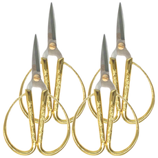 Life 徠福 鍍金龍鳳剪刀 127mm, NO.2046, 4支