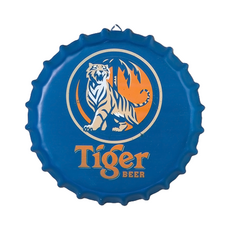 OPUS LOFT 純真年代 仿舊啤酒瓶蓋壁飾 虎牌, 35 x 35 x 4cm 馬口鐵材質, BC10