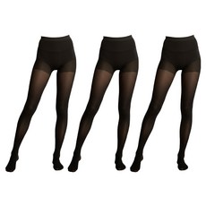 NUKK NUKK 女性大尺碼寬鬆褲襪 50D 有足款 3入組