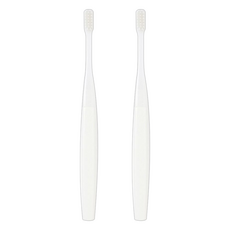 MUJI 無印良品 可替換刷頭的牙刷 一般刷頭 柔軟刷毛 白色, 2支, 1入