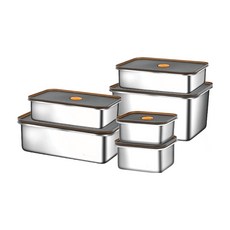 MASIONS 美心 DELUXE頂級304可微波不鏽鋼保鮮盒, 6個容器 + 6個蓋子, 6組