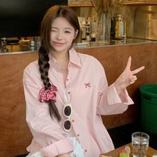 PEONIST 蝴蝶結刺繡簡約Polo領襯衫上衣