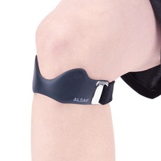 ALEAF 矽膠髕骨護膝, 黑色, 1個