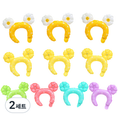 피앤비유니티 스마일 데이지 풍선 헤어밴드 10종 세트, 혼합색상, 2세트