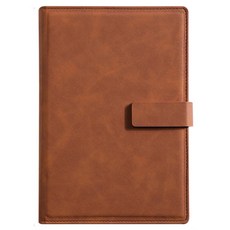 Black Swan天鵝絨磁扣商務筆記本, 棕色