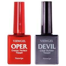 VIEWGEL Oppa Top Gel+Devil Top Gel套組, Oppa Top Gel+Devil Top Gel, 1組, 20ml